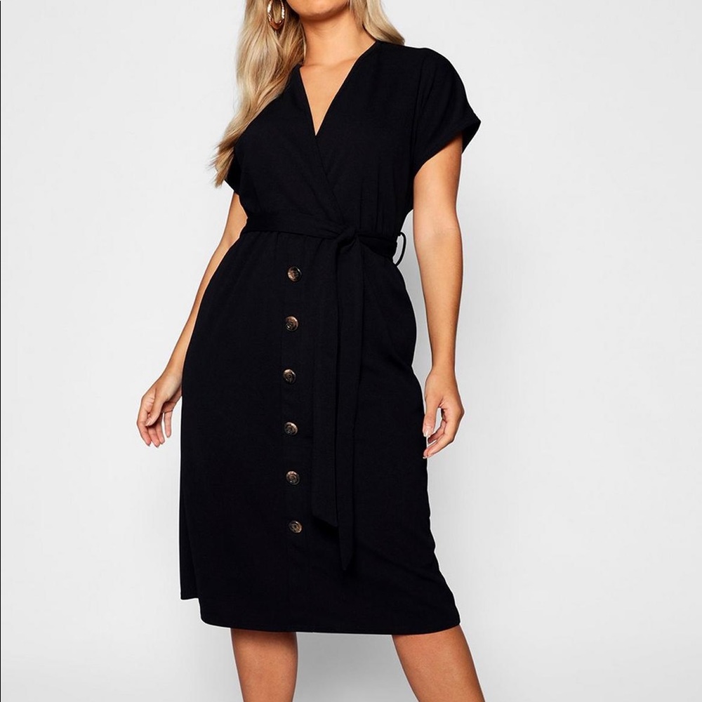 BooHoo Button Down Midi